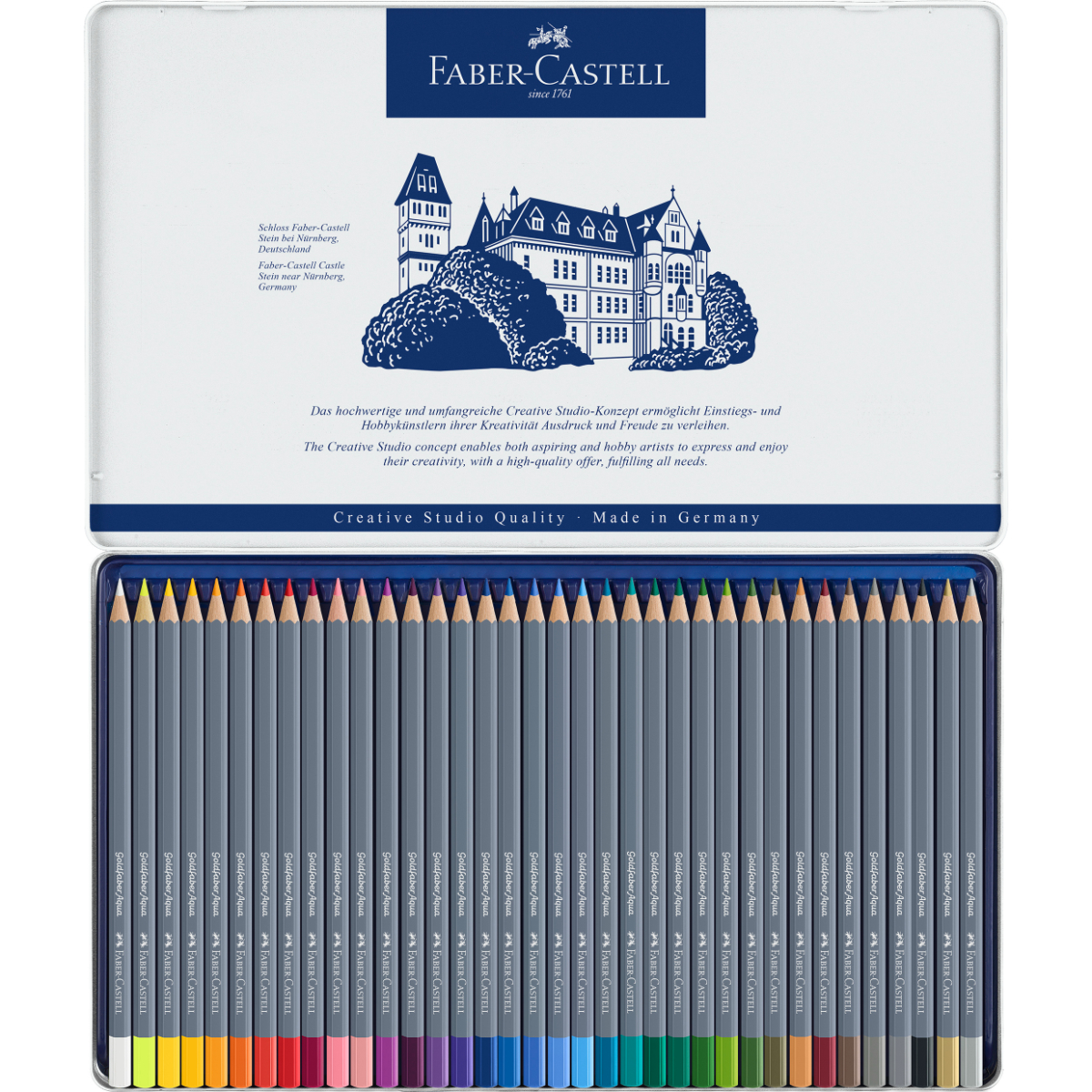 LÁPIZ ACUARELABLE FABER-CASTELL GOLDFABER LATA X36 COLORES - 2