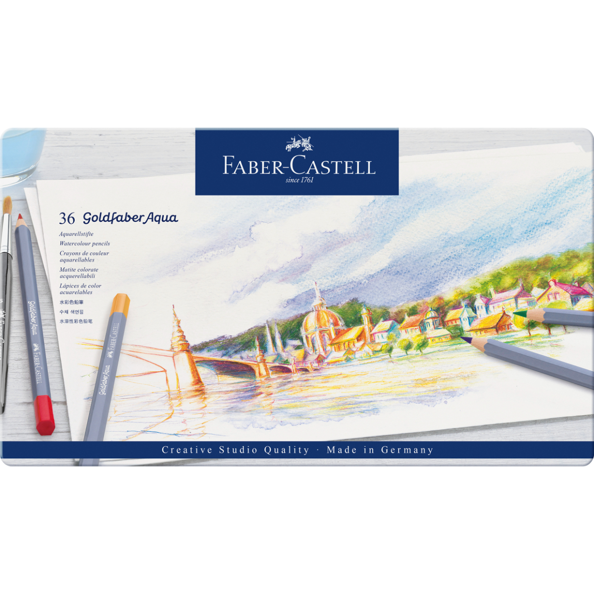 LÁPIZ ACUARELABLE FABER-CASTELL GOLDFABER LATA X36 COLORES - 3