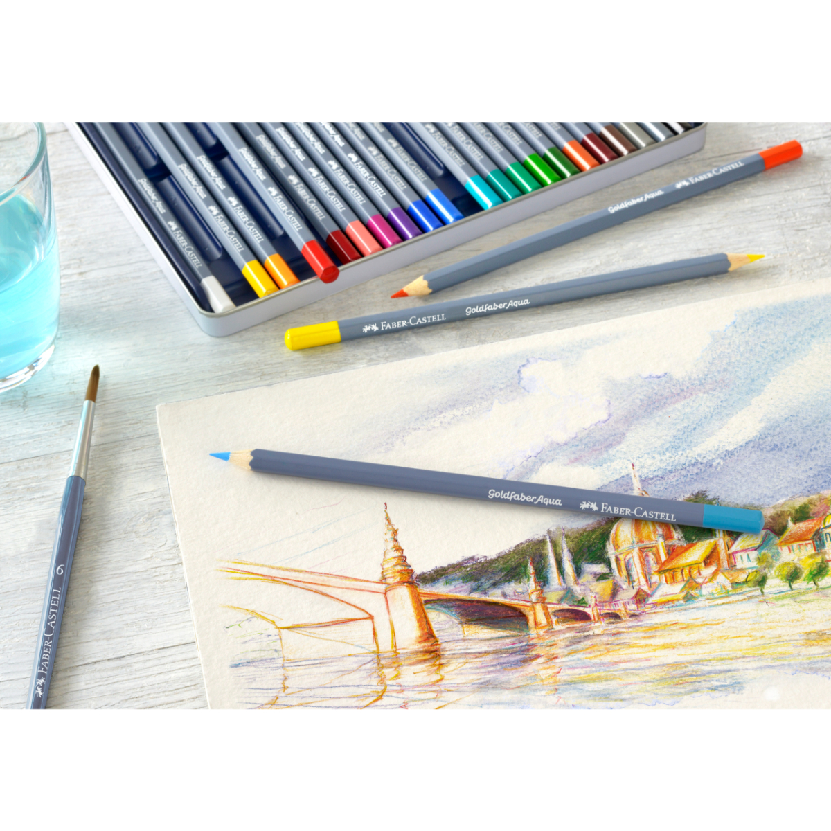 LÁPIZ ACUARELABLE FABER-CASTELL GOLDFABER LATA X36 COLORES - 4