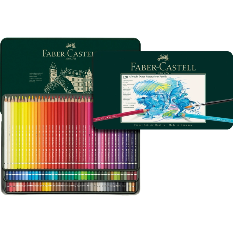 LÁPICES COLORES FABER-CASTELL ACUARELABLES A.DÜRER X120 - 3