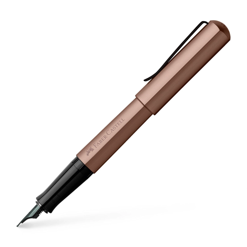 PLUMA ESTILOGRÁFICA FABER-CASTELL HEXO BRONCE - 1