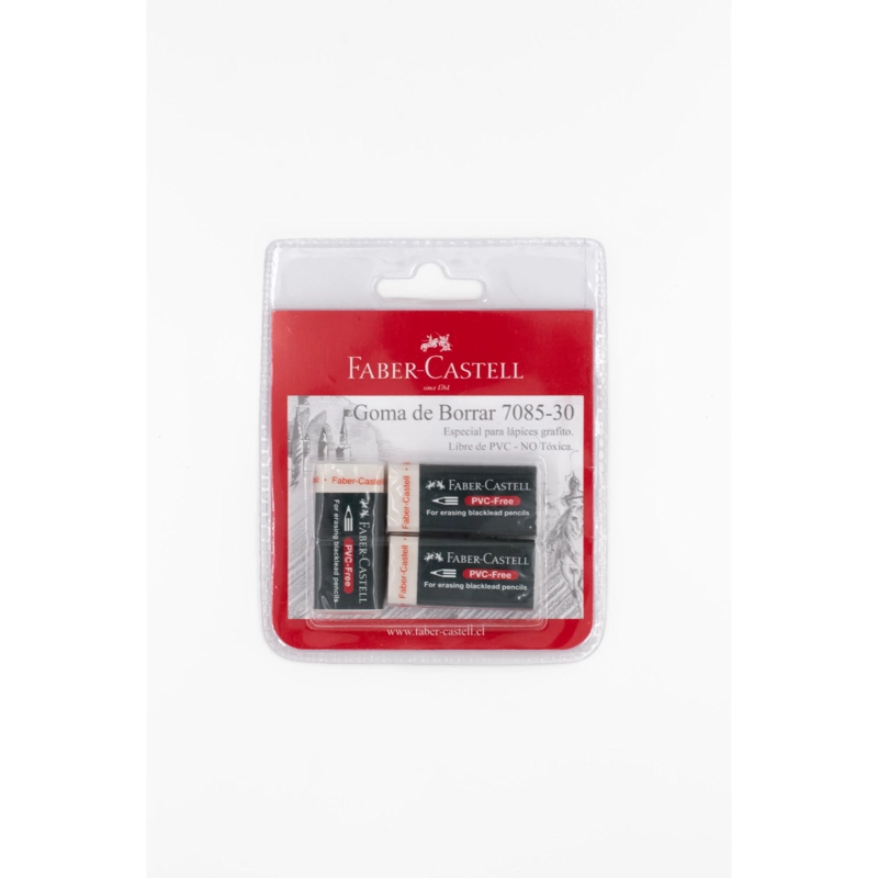 GOMA DE BORRAR FABER-CASTELL BLANCA X3 UDS. - 1