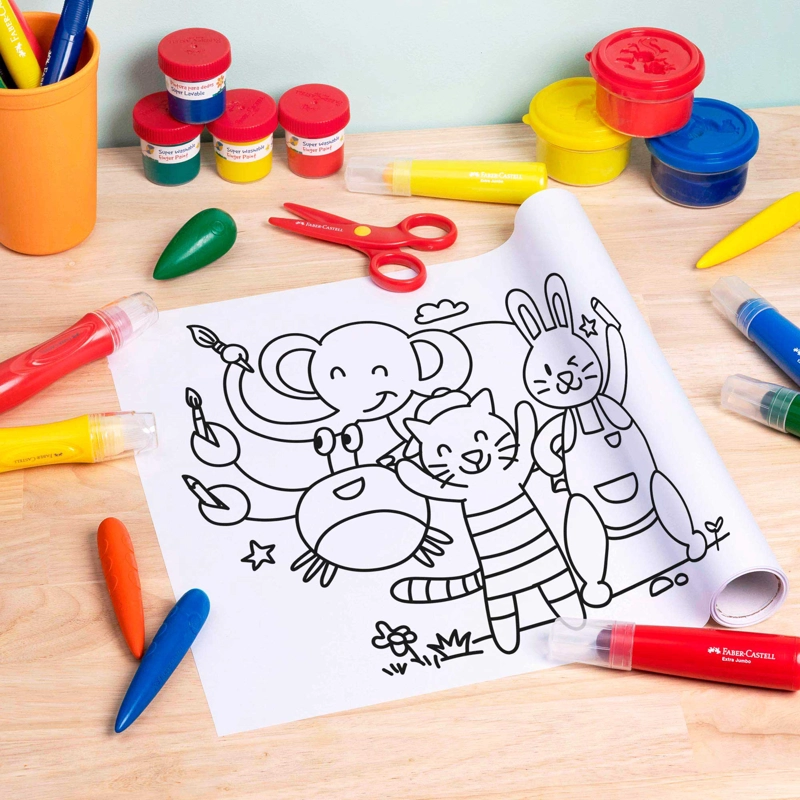 ROLLO ADHESIVO FABER-CASTELL PARA COLOREAR LITTLE CREATIVES - 4