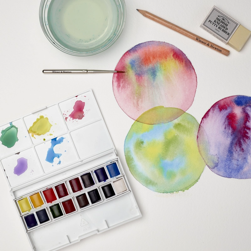 SET ACUARELAS WINSOR & NEWTON COTMAN 16 MEDIO GODET + ACCESORIOS - 7