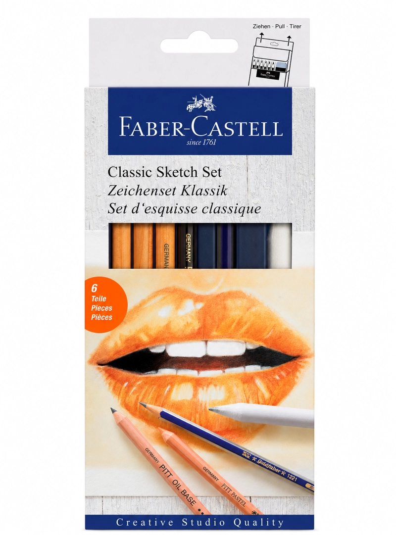 SET DE DIBUJO FABER-CASTELL CLÁSICO 6 PIEZAS - 1