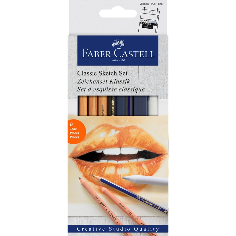 SET DE DIBUJO FABER-CASTELL CLÁSICO 6 PIEZAS - 6