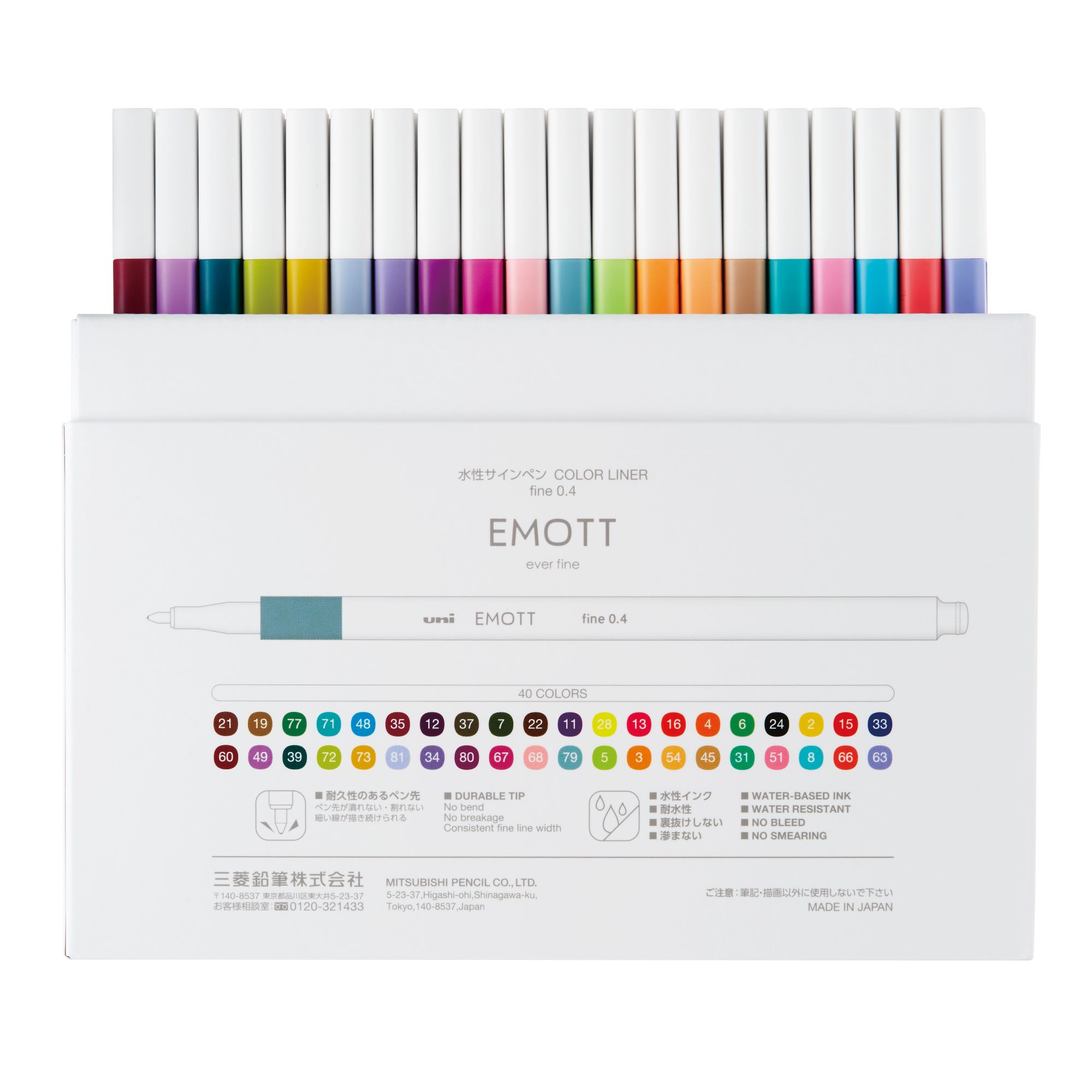 SET TIRALINEAS UNIBALL EMOTT PEM-SY X40 COLORES - 2