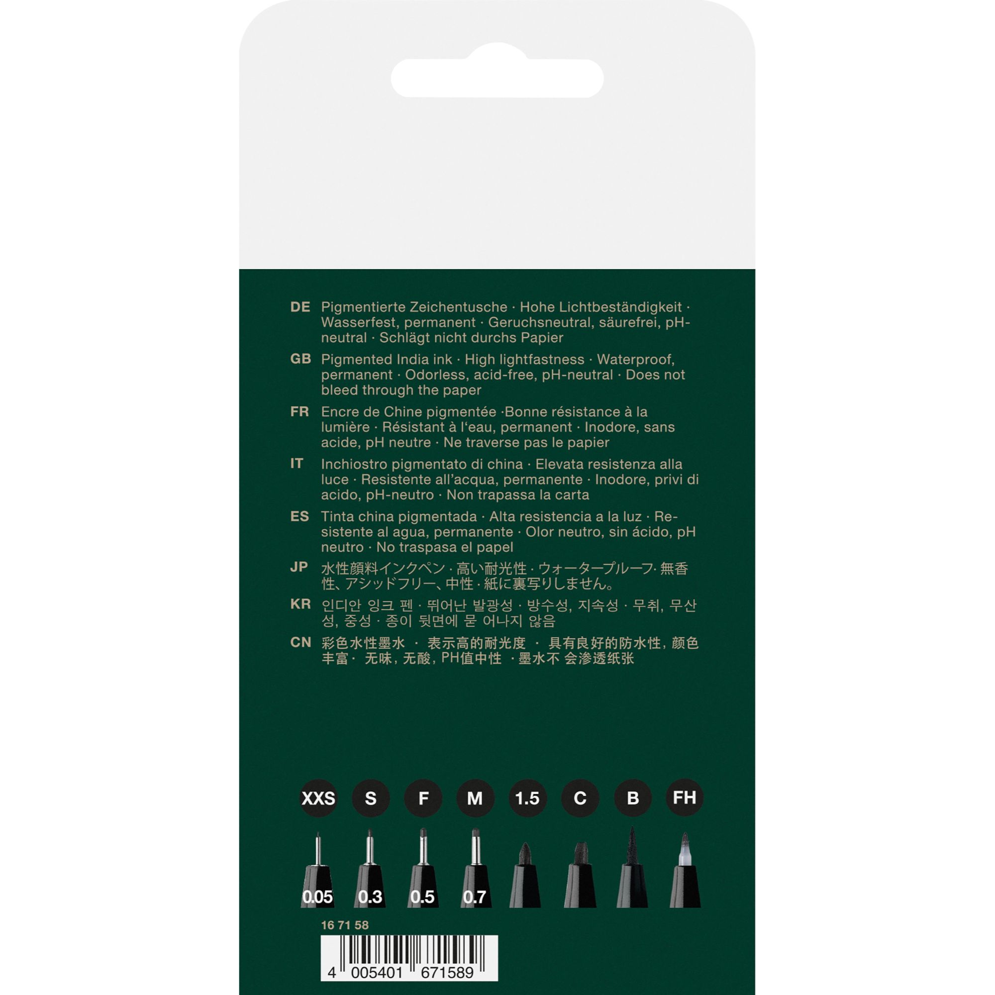ROTULADORES PITT ARTIST FABER-CASTELL X8 UDS. NEGRO - 2