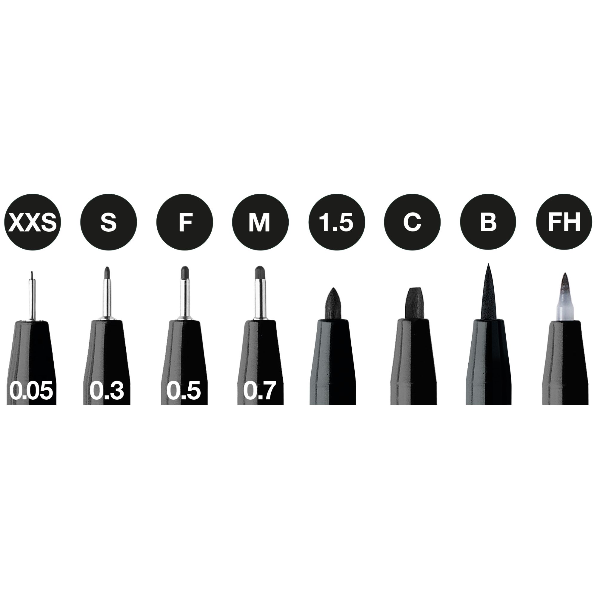 ROTULADORES PITT ARTIST FABER-CASTELL X8 UDS. NEGRO - 3