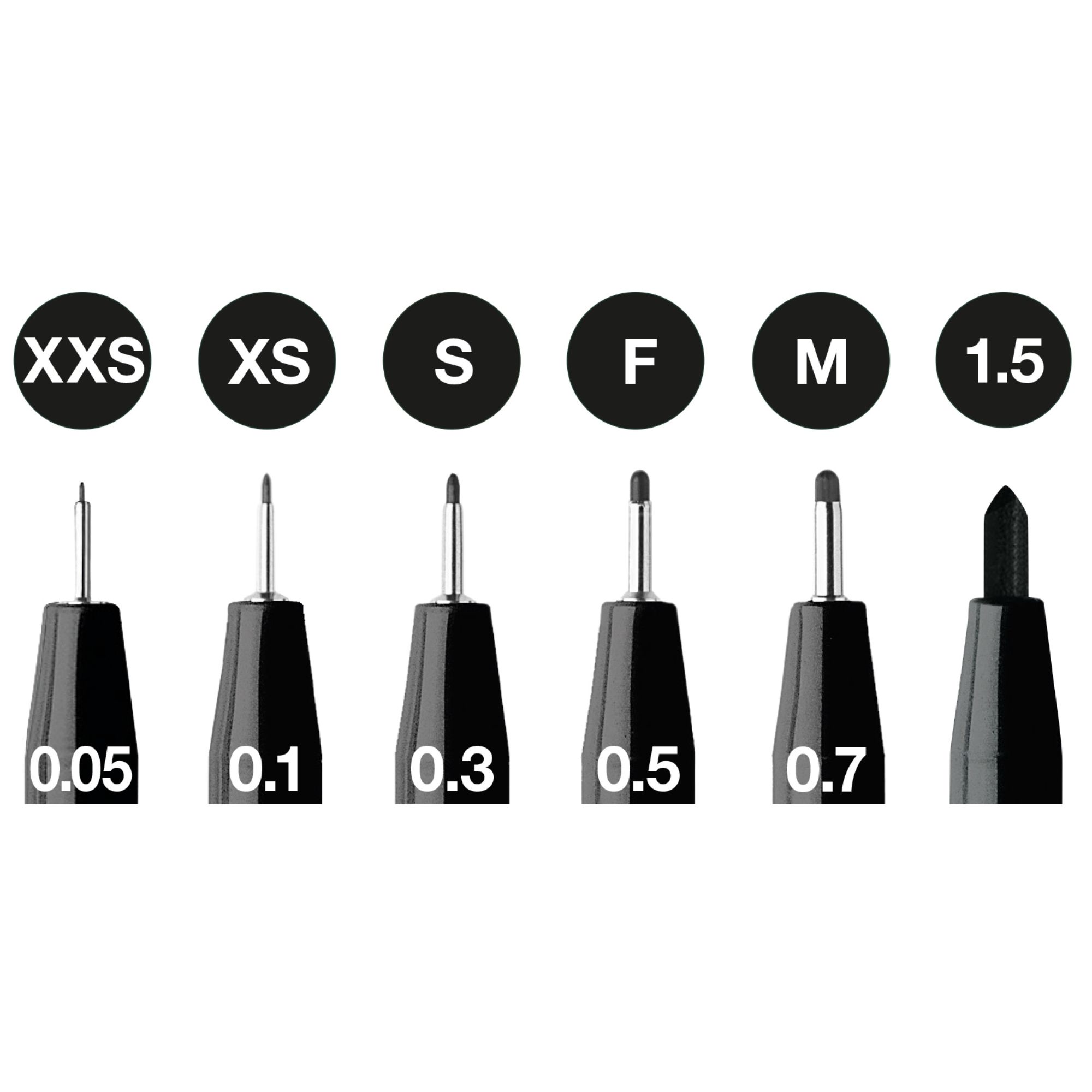 ROTULADORES PITT ARTIST FABER-CASTELL X6 UDS. NEGRO - 3