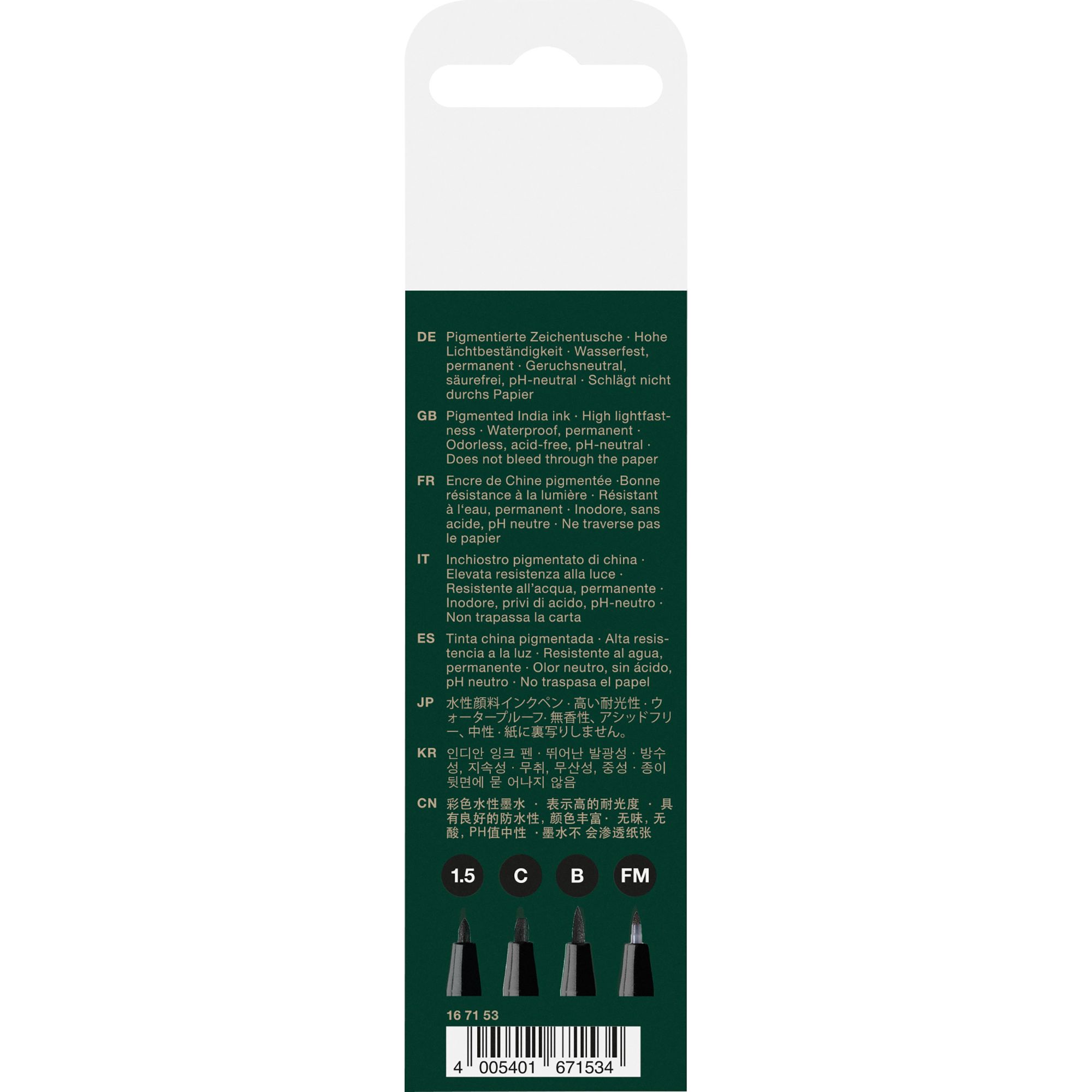 ROTULADORES FABER-CASTELL PITT ARTIST X4 UDS. NEGRO - 2