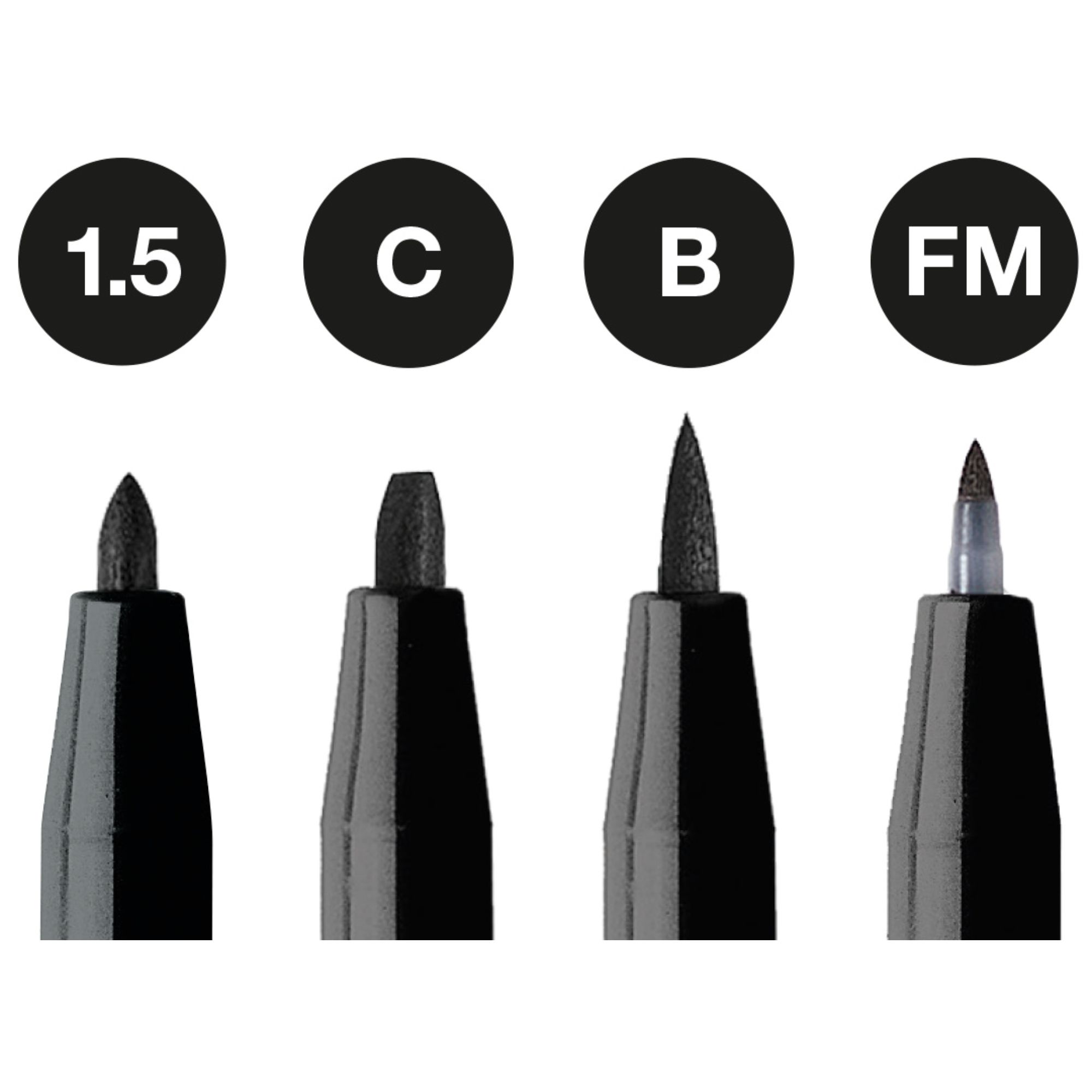 ROTULADORES FABER-CASTELL PITT ARTIST X4 UDS. NEGRO - 3