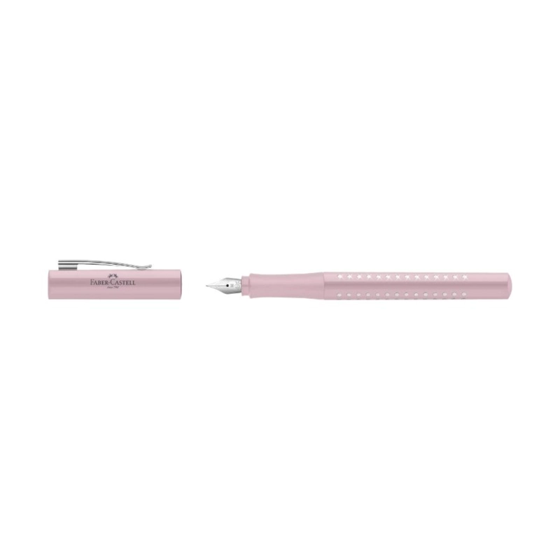 PLUMA ESTILOGRÁFICA FABER-CASTELL ROSE SPARKLE TINTA AZUL M - 2