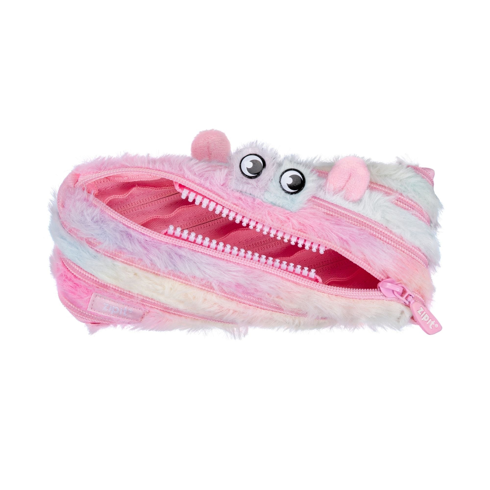 ESTUCHE DE FABER-CASTELL FURRY MONSTER ROSADO Y AMARILLO - 6