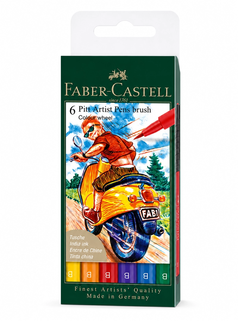 ROTULADORES FABER-CASTELL PITT ARTIST X6 UDS. WHEEL - 1