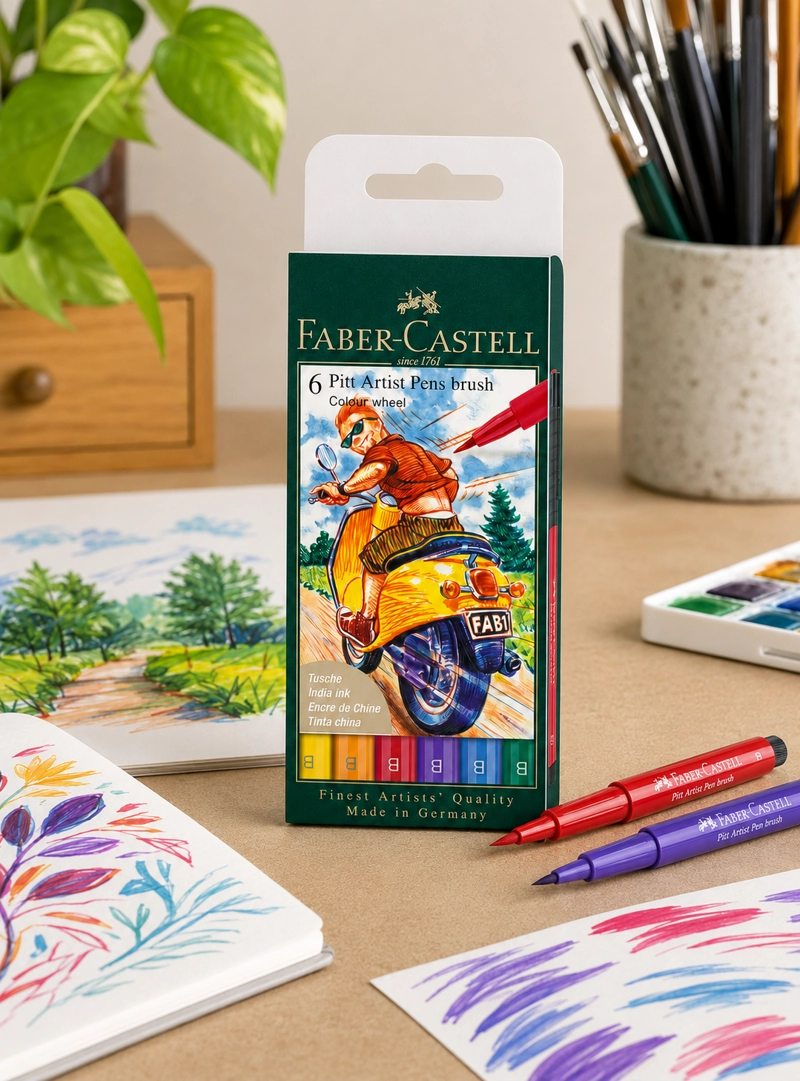 ROTULADORES FABER-CASTELL PITT ARTIST X6 UDS. WHEEL - 2