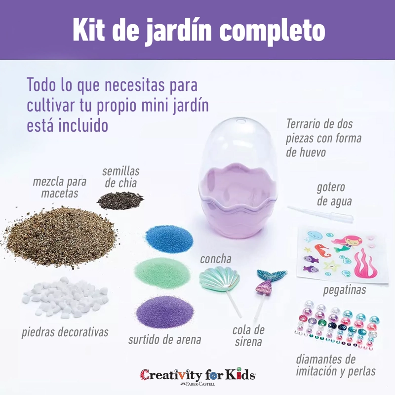 CREATIVITY FOR KIDS: MINI GARDEN - SIRENA KIT TERRARIO - 3