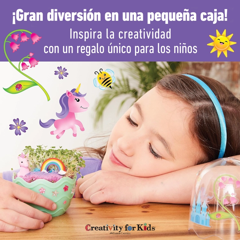 CREATIVITY FOR KIDS: MINI GARDEN - UNICORNIO KIT TERRARIO - 3