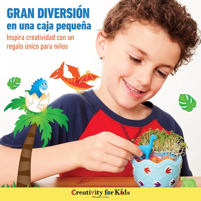 CREATIVITY FOR KIDS: MINI GARDEN - DINOSAURIO KIT TERRARIO - 3