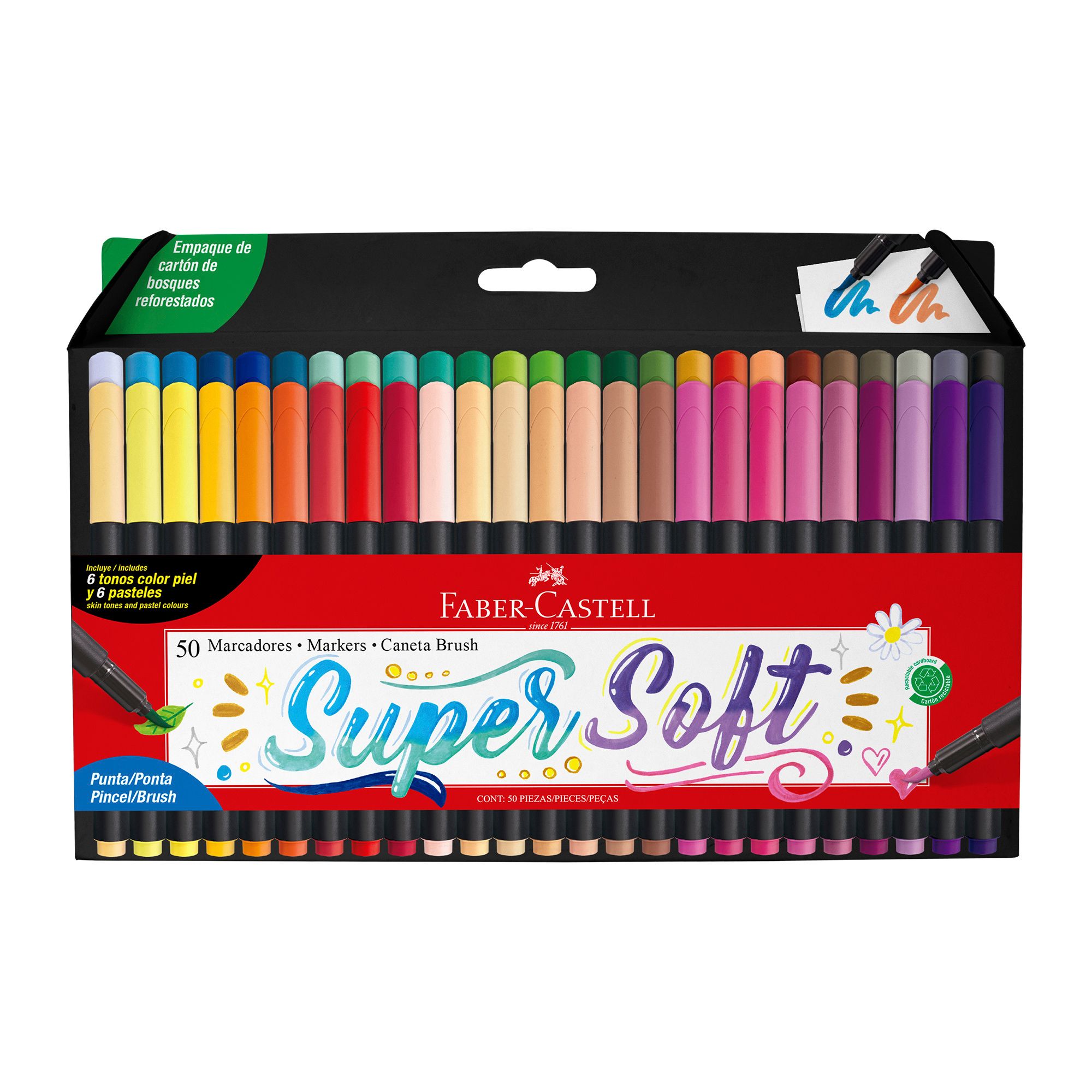MARCADORES SUPERSOFT ESTUCHE CARTON X50 - 1