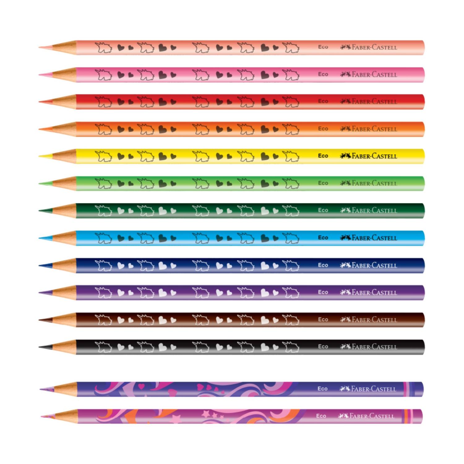 ECOLAPICES DE COLORES FABER-CASTELL UNICORNIO X12+2 - 3