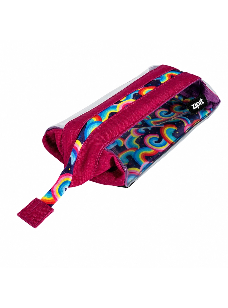 ESTUCHE LENNY FABER-CASTELL FUCSIA TRANSPARENTE - 1