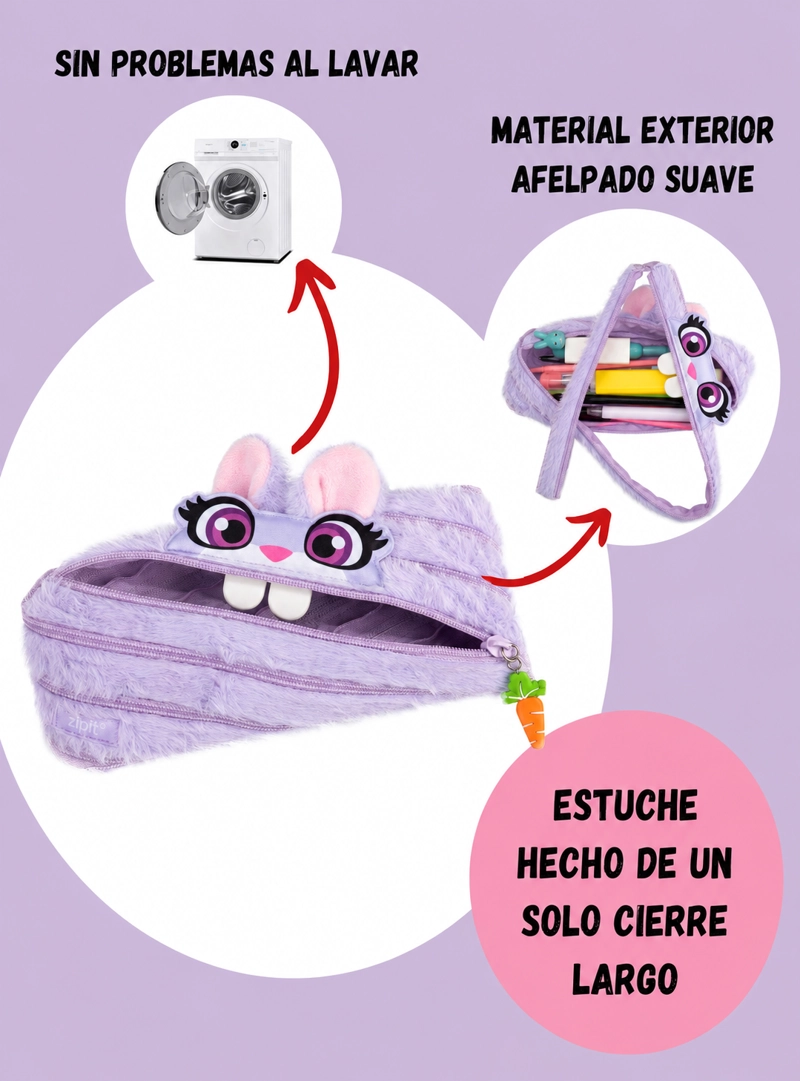 ESTUCHE FABER-CASTELL CONEJO MORADO - 5