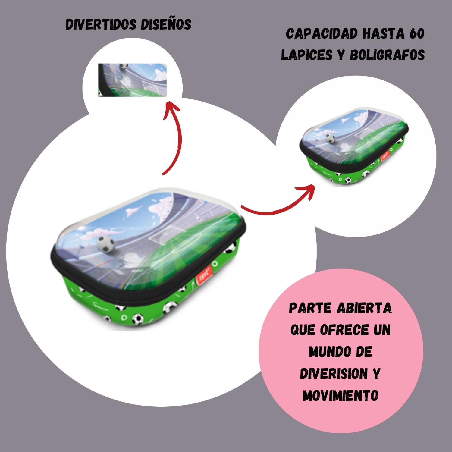 ESTUCHE RIGIDO PLAYFUL FABER-CASTELL ESTADIO FUTBOL - 2