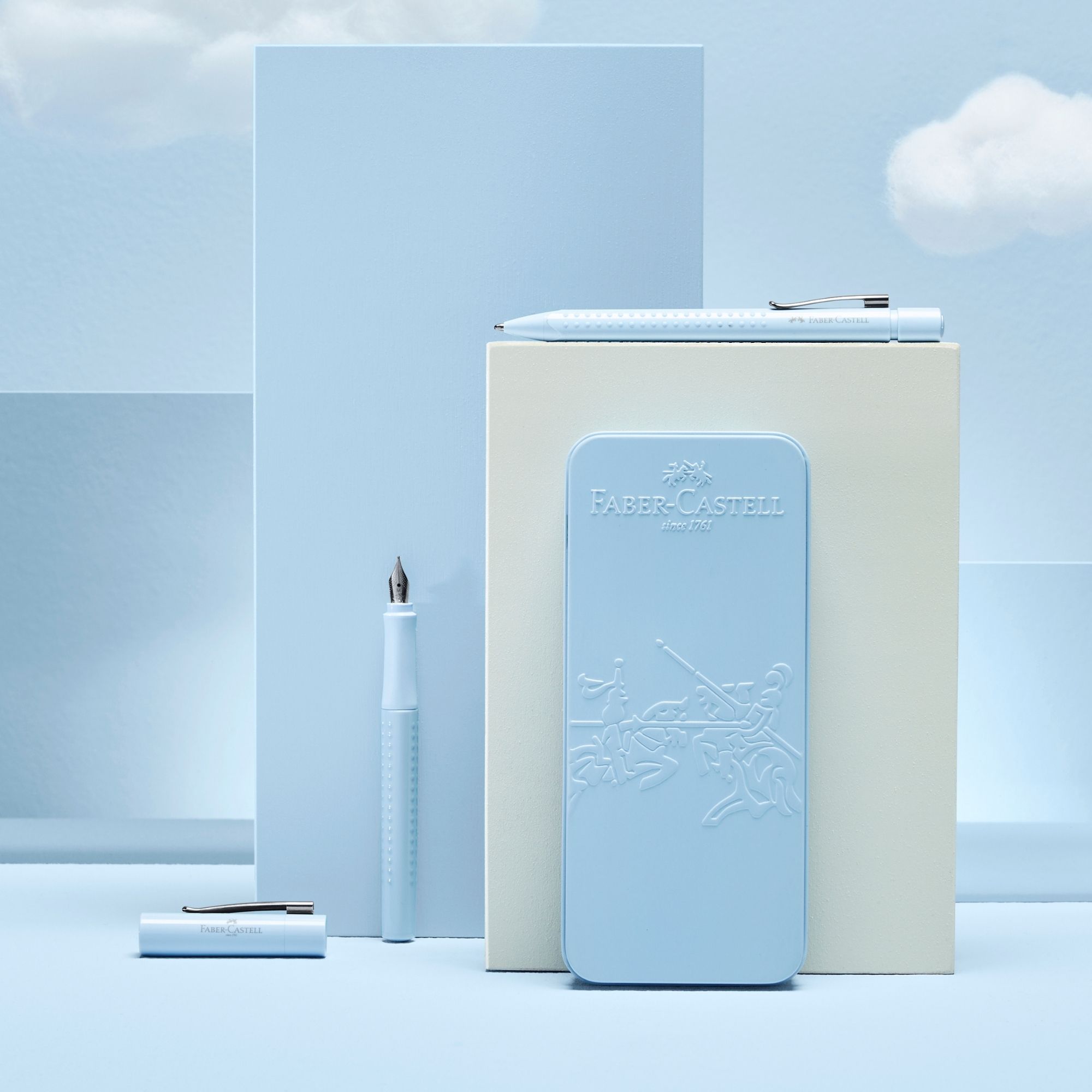 SET PLUMA M/ BOLIGRAFO GRIP 2010 SKY BLUE FABER-CASTELL - 5