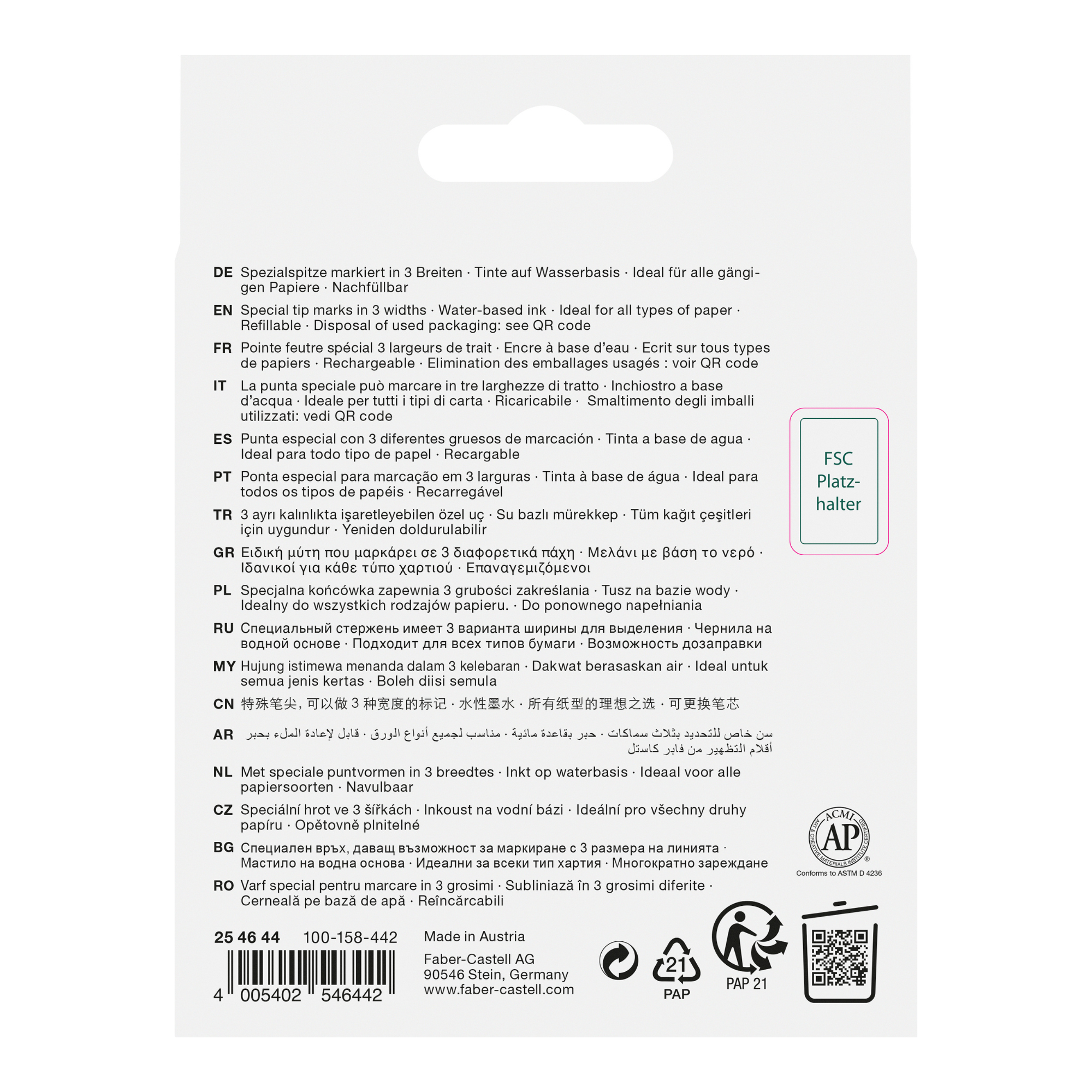 MARCADORES DESTACADORES FABER-CASTELL ESTUCHE CARTON 4 COLOR - 3