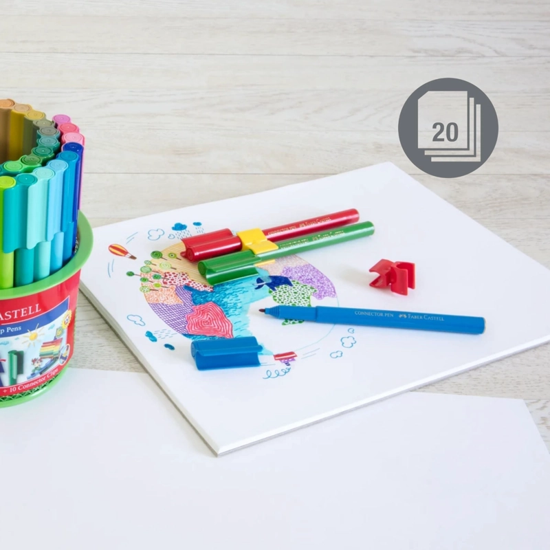 BLOCK DE DIBUJO FABER-CASTELL DOBLE FAZ 99 1/8 - 2