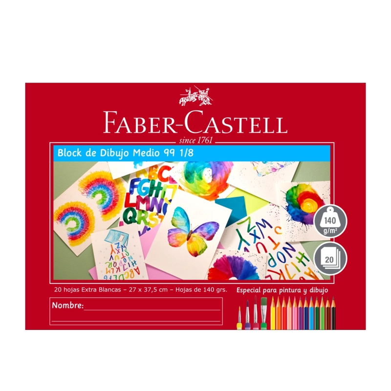 BLOCK DE DIBUJO FABER-CASTELL MEDIO 99 1/8 - 1