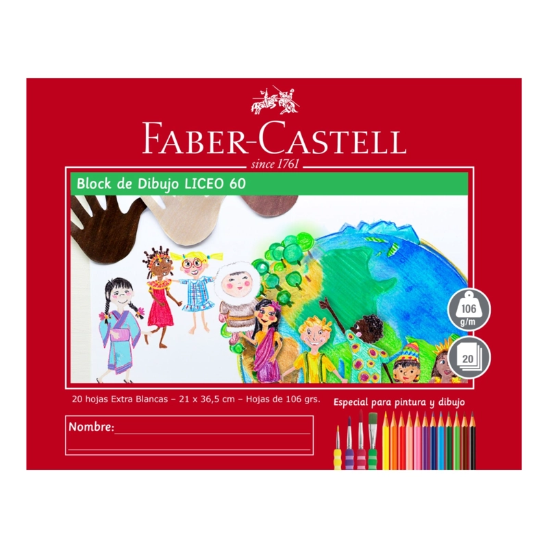 BLOCK DE DIBUJO FABER-CASTELL LICEO 60 - 1