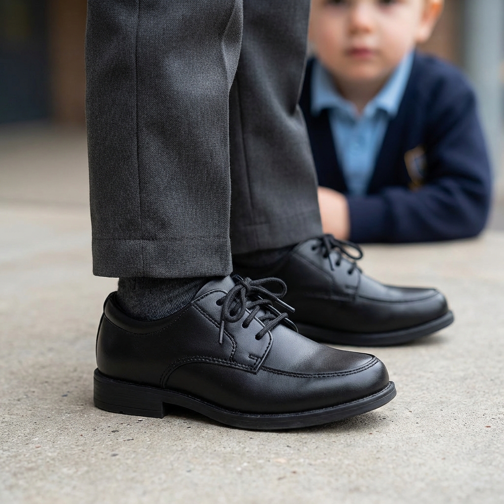 ZAPATO ESCOLAR NEGRO NIÑO CON CORDON 3220 TALLAS  26 A 37 - 3
