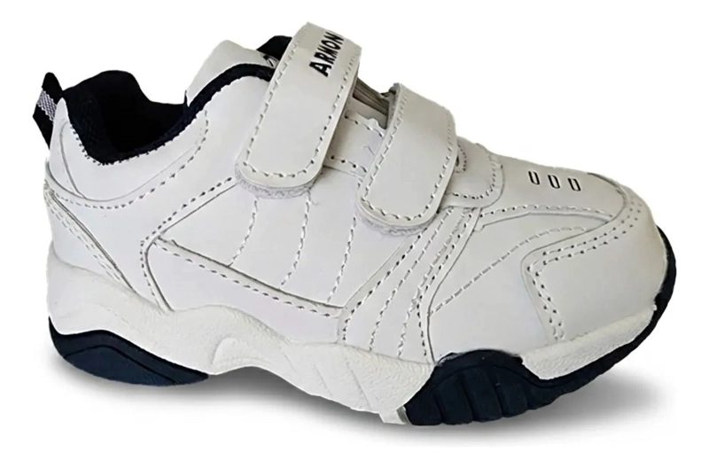 ZAPATILLA ESCOLAR BLANCO AZUL ARMONIA 7061 - 1