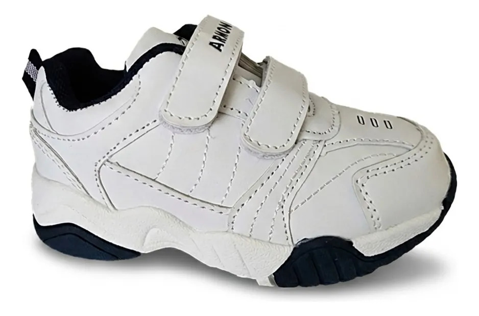 ZAPATILLA ESCOLAR BLANCO AZUL ARMONIA 7061 - 1