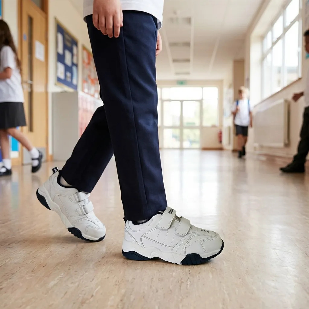 ZAPATILLA ESCOLAR BLANCO AZUL ARMONIA 7061 - 4