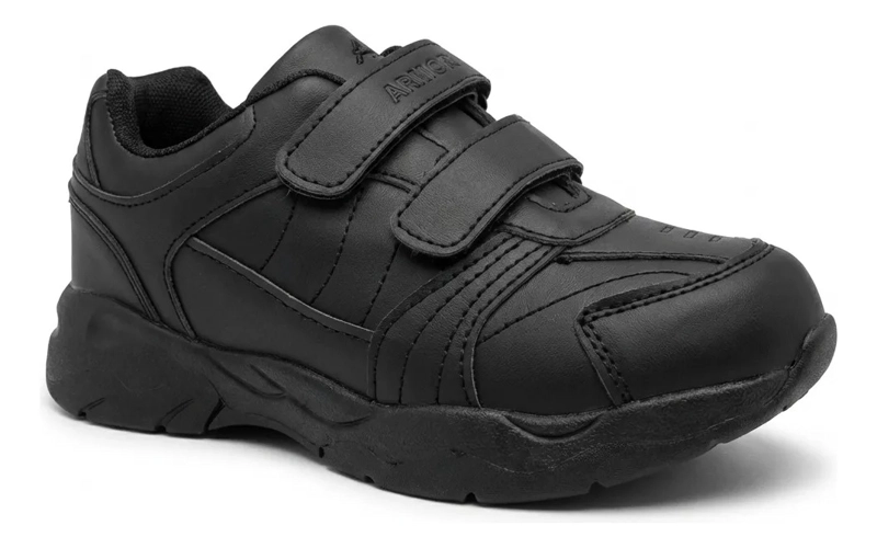 ZAPATILLA ESCOLAR NEGRA ARMONIA 7059 VELCRO - 1