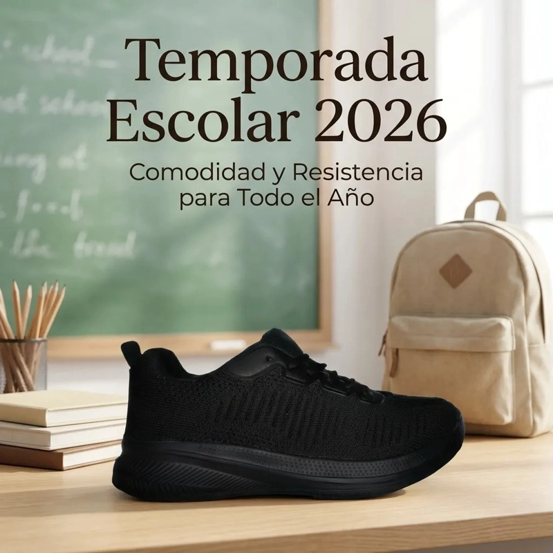 ZAPATILLAS ESCOLARES NEGRAS ARMONIA DEPORTIVAS URBANAS 7058 - 2