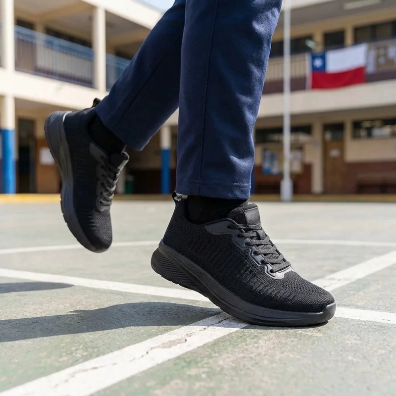 ZAPATILLAS ESCOLARES NEGRAS ARMONIA DEPORTIVAS URBANAS 7058 - 4