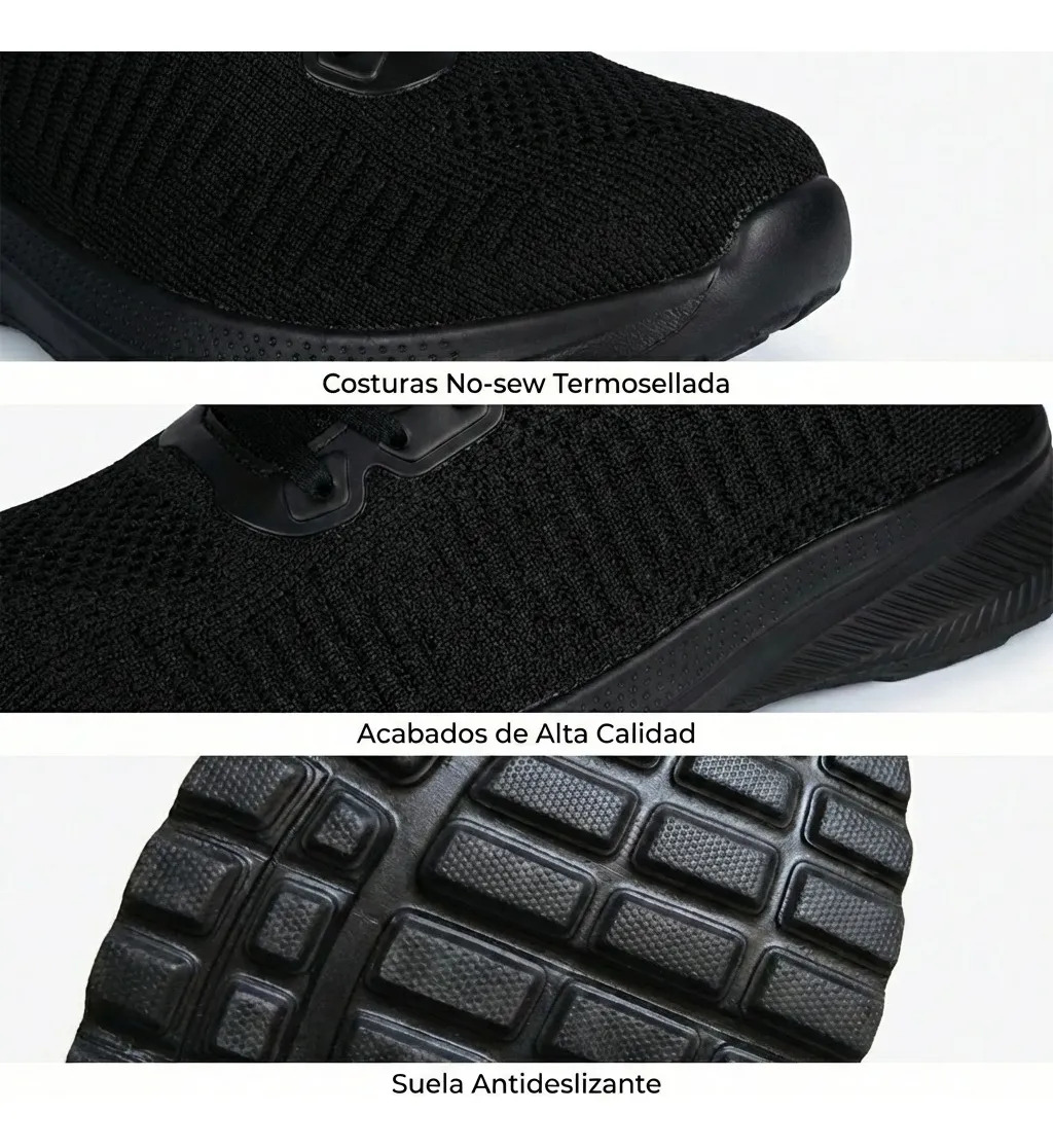 ZAPATILLAS ESCOLARES NEGRAS ARMONIA DEPORTIVAS URBANAS 7058 - 5