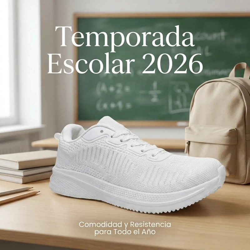 ZAPATILLAS ESCOLARES BLANCAS ARMONIA DEPORTIVAS URBANAS 7057 - 2