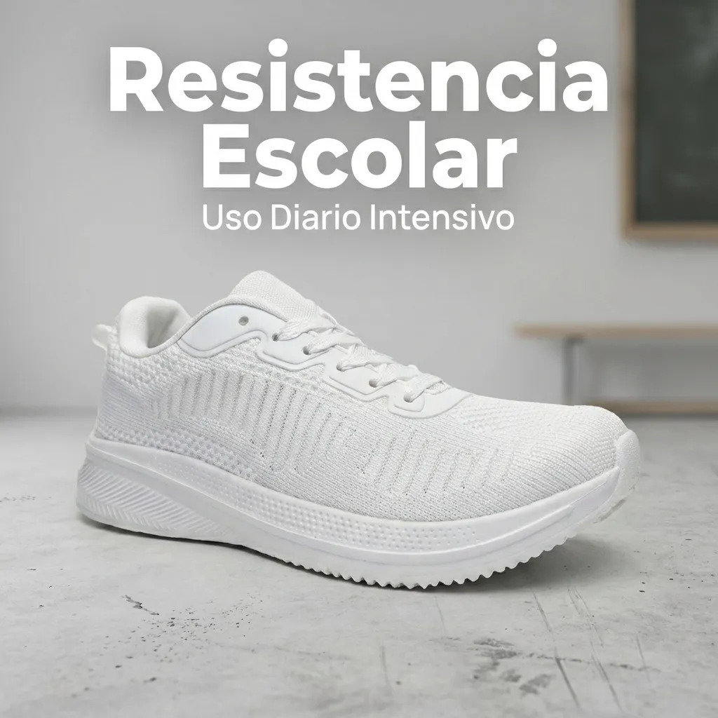 ZAPATILLAS ESCOLARES BLANCAS ARMONIA DEPORTIVAS URBANAS 7057 - 5