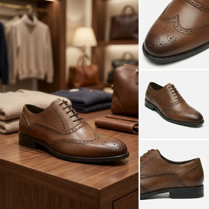 ZAPATO HOMBRE OXFORD CAFE  ELEGANTE VESTIR 7439 - 5