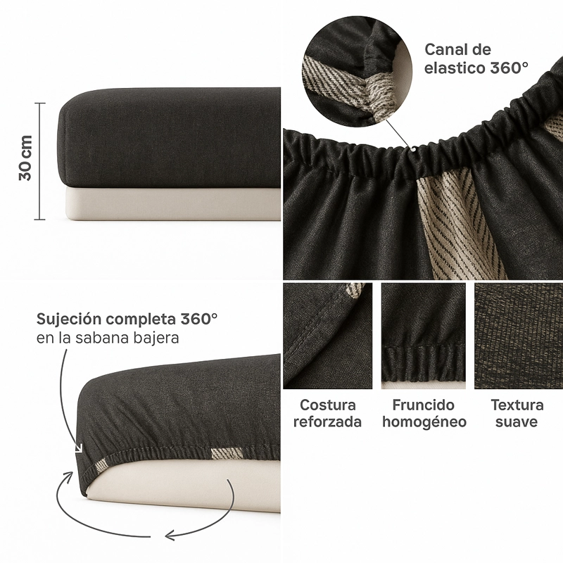 SABANA 2 PLAZAS 800 HILOS DISEÑO AMERICANO 834 - 3