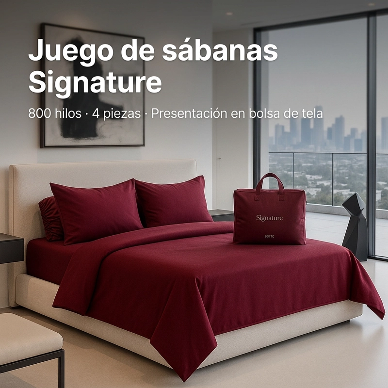 SABANAS 800 HILOS SIGNATURE  TURQUESA 2 PLAZAS 794 - 1
