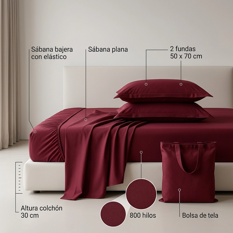 SABANAS 800 HILOS SIGNATURE  TURQUESA 2 PLAZAS 794 - 4