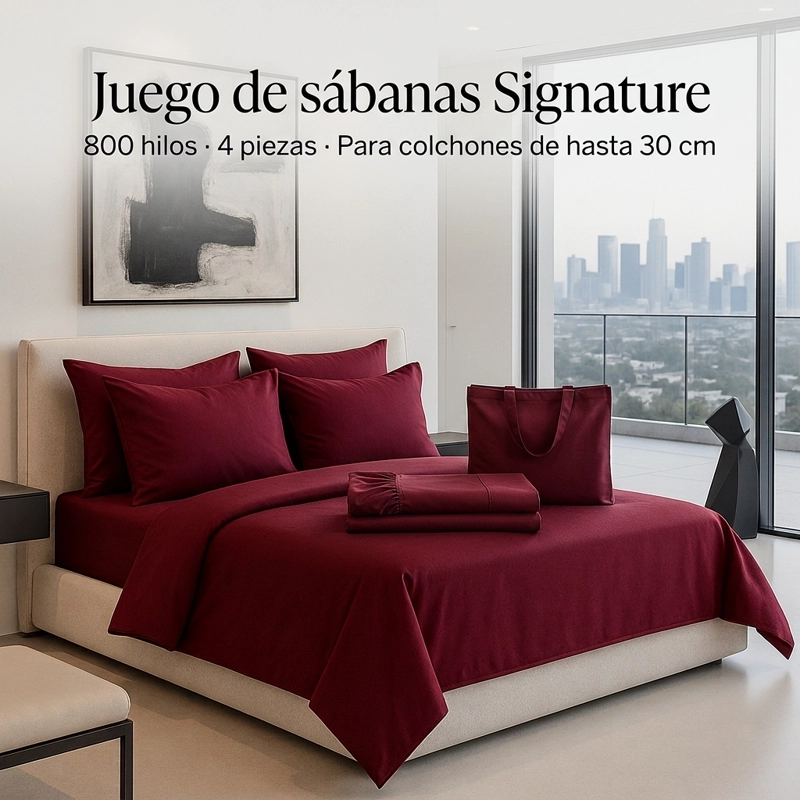 SABANAS 800 HILOS SIGNATURE  TURQUESA 2 PLAZAS 794 - 5