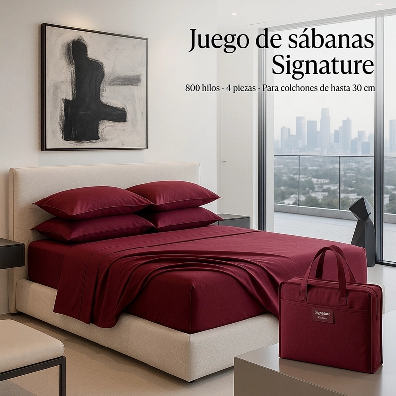 SABANAS 800 HILOS SIGNATURE  TURQUESA 2 PLAZAS 794 - 7