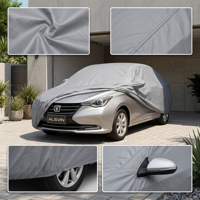 FUNDA CUBRE AUTO PROTECTORA GRIS PLOMO MODELO ALSVIN ALSVIN - 2